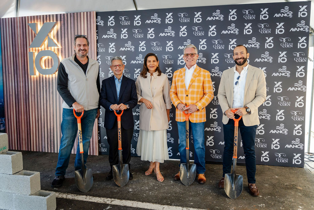 Avance Ingenieros coloca la primera piedra de X10 Un nuevo referente de vida urbana en zona 10